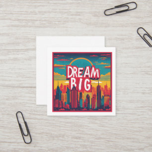 Cartão De Visita Quadrado Mantenha-se inspirado - Designs motivacionais e de