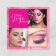 Maquiagem de Foto com Rótulo de Mármore Rosa Vibra