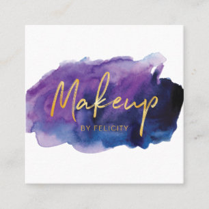 Cartão De Visita Quadrado Maquilhador na moda elegante da lavagem da