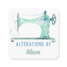 Máquina de costura, stress Watercolor Quadrado