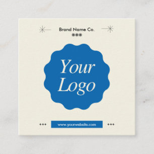 Cartão De Visita Quadrado Marca de logotipo minimalista profissional persona