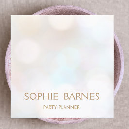 Cartão De Visita Quadrado Marcador de Partido do Evento Subtilente