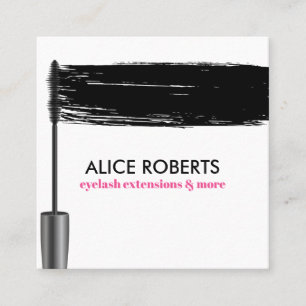 Cartão De Visita Quadrado Mascara Traça Eyelashes Extensão Bar