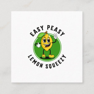 Cartão De Visita Quadrado Mascot Lemon