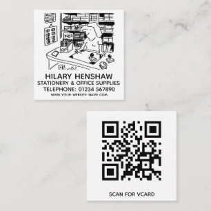 Cartão De Visita Quadrado Material de escritório e artigos de papelaria