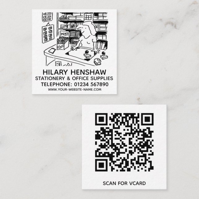 Cartão De Visita Quadrado Material de escritório e artigos de papelaria (Frente/Verso)