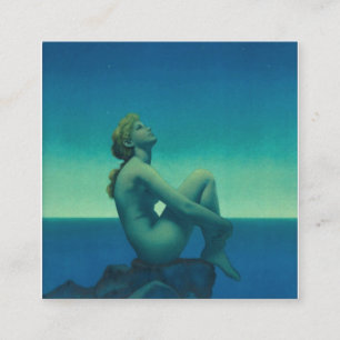 Cartão De Visita Quadrado Maxfield Parrish Stars