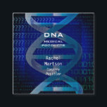 Cartão De Visita Quadrado Medical Science DNA Modern<br><div class="desc">Uma cartão de visita profissional moderna com tema de ciência médica,  com DNA. Projetado por Thisnotme©</div>