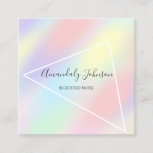 Cartão De Visita Quadrado Médico de Saúde Físico-Americano