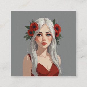 Cartão De Visita Quadrado menina