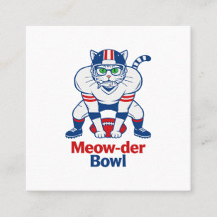 Cartão De Visita Quadrado Meow-der Bowl 