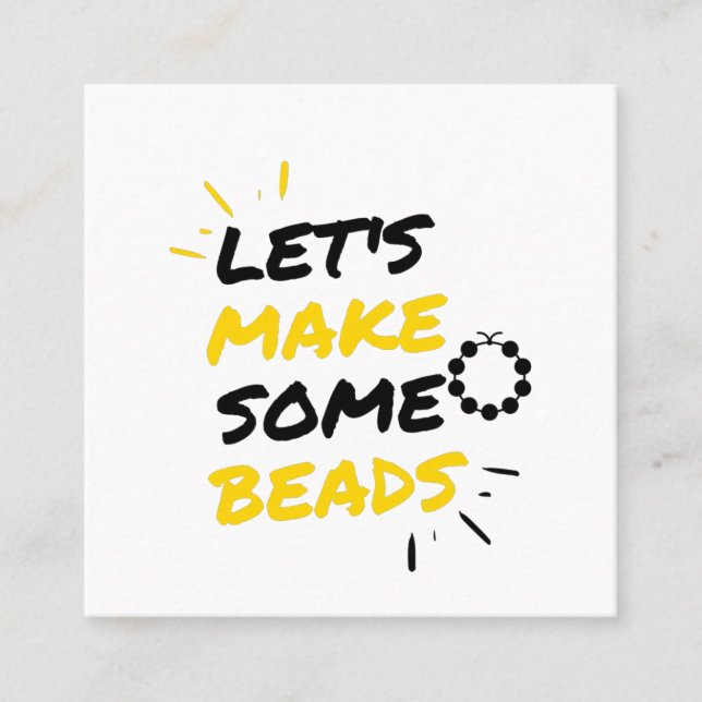 Cartão De Visita Quadrado Miçangas (Frente)