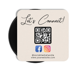 Cartão De Visita Quadrado Mídia social conecta-se com o nosso profissional p