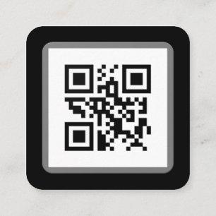 Cartão De Visita Quadrado Mídia social de código QR personalizado mínimo 