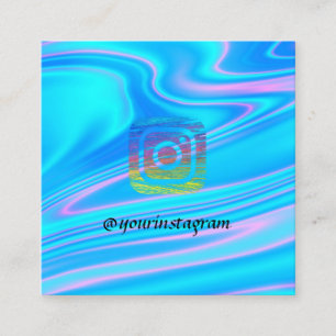 Cartão De Visita Quadrado Mídia Social Instagram Holográfica Profissional