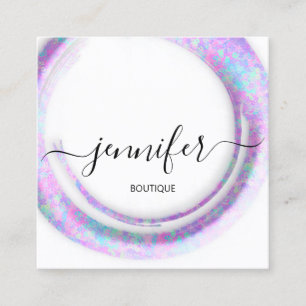 Cartão De Visita Quadrado Mimetic Camouflage Abstrato Fashion White Squ