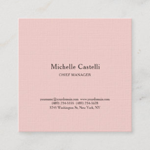 Cartão De Visita Quadrado Minimalista Profissional Único Clássico Pastel