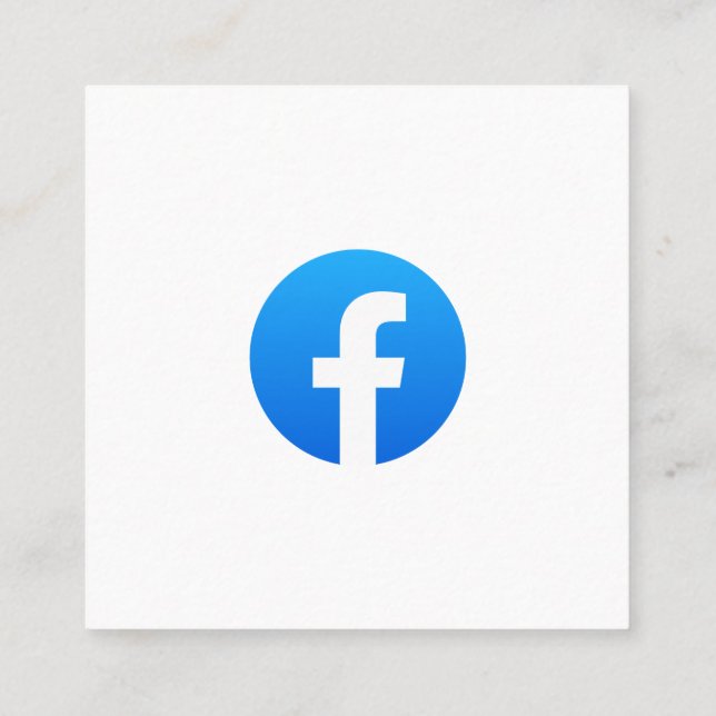 Cartão De Visita Quadrado Mínimo Branco/mídia social do Facebook de negócios (Verso)