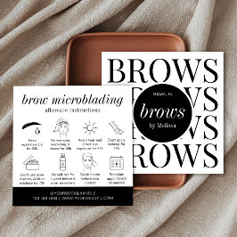 Cartão De Visita Quadrado Mínimo de Brows Laminando Microbexiga Após Cuidado