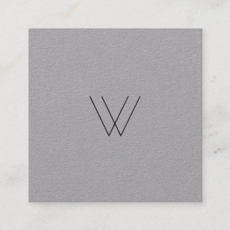 Cartão De Visita Quadrado Mínimo de Logotipo Moderno