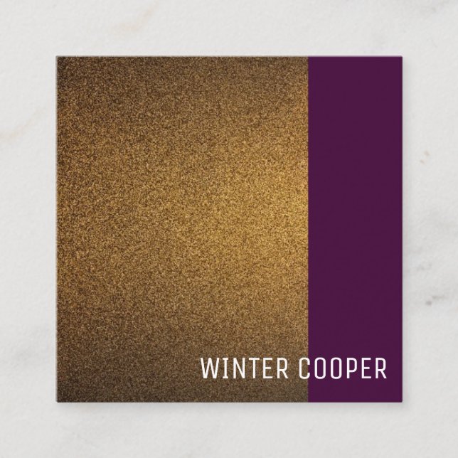 Cartão De Visita Quadrado Mínimo de quadro de violeta de cobre (Frente)