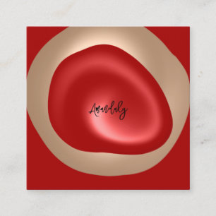 Cartão De Visita Quadrado Mínimo do Abstrato vermelho do logotipo do código