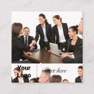 CARTÃO DE VISITA QUADRADO MÍNIMO SIMPLES ADICIONE O TEXTO PERSONALIZADO DO L