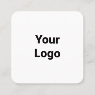 CARTÃO DE VISITA QUADRADO MÍNIMO SIMPLES ADICIONE O TEXTO PERSONALIZADO DO L