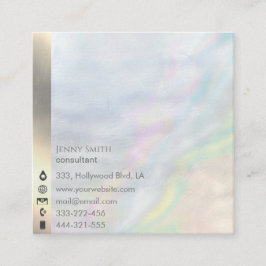 Cartão De Visita Quadrado Minúsculo holográfico profissional
