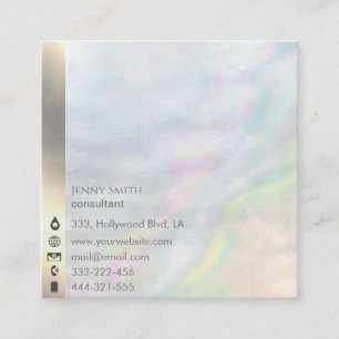 Cartão De Visita Quadrado Minúsculo holográfico profissional