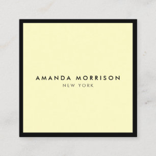 Cartão De Visita Quadrado Minúsculo luxo preto/amarelo