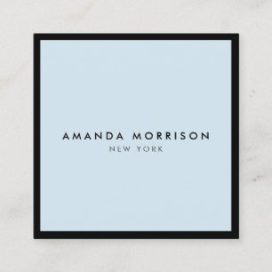 Cartão De Visita Quadrado Mistério de luxo preto/azul