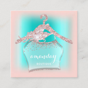 Cartão De Visita Quadrado Moda de Perna de Perna de Literatura do Diamond Ro