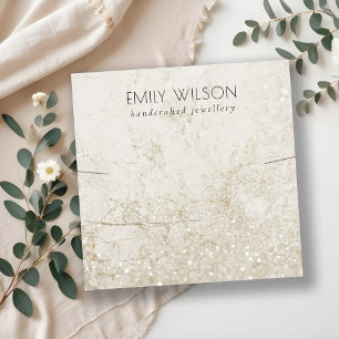 Cartão De Visita Quadrado Modelo de colar de colar de colar Dourado no Marbl