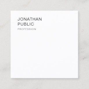 Cartão De Visita Quadrado Modelo de Design Minimalista Moderno Elegante e Te