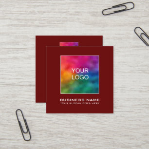 Cartão De Visita Quadrado Modelo Logotipo de Empresa Profissional Elegante M