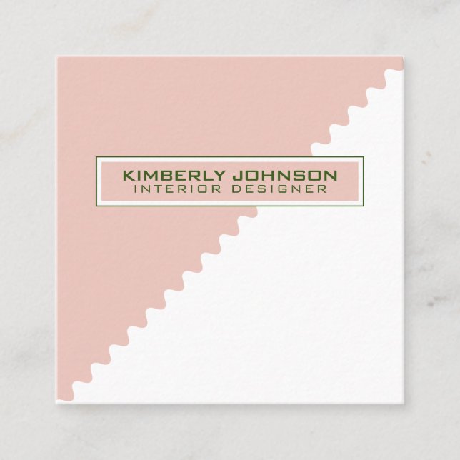 Cartão De Visita Quadrado Modelo Minimalista Moderno Elegante Profissional (Frente)