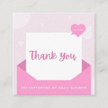 Modern Love Letter Envelope Cliente Obrigado