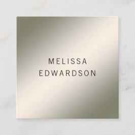 Cartão De Visita Quadrado Modern minimalist luminous silver professional