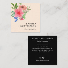 Cartão De Visita Quadrado Moderne Professionelle Quadratische Visitenkarte