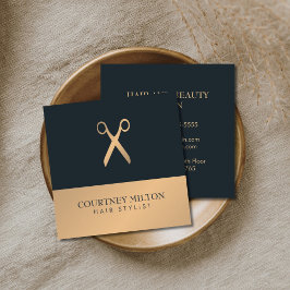 Cartão De Visita Quadrado Moderno Chic Elegante Falso Dourado Cinza Estilist