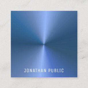 Cartão De Visita Quadrado Moderno de Modelo azul elegante profissional