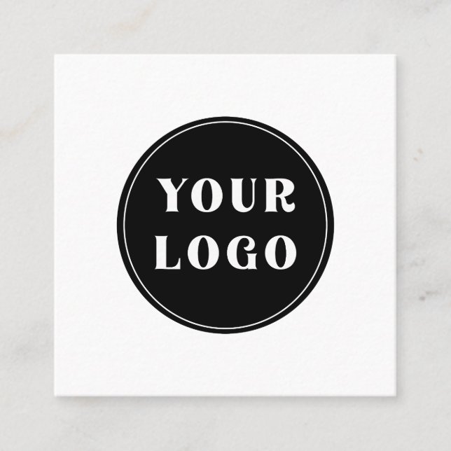 Cartão De Visita Quadrado Moderno, elegante, na moda e personalizável (Frente)