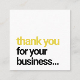 Cartão De Visita Quadrado Moderno legal Agradece a Apreciação do Cliente Ins