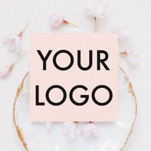 Cartão De Visita Quadrado Moderno minimalista - Adicione o seu logotipo cor-