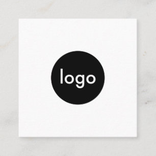 Cartão De Visita Quadrado Moderno minimalista de logotipo personalizado