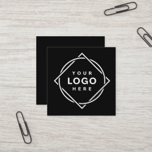 Cartão De Visita Quadrado Moderno, minimalista, elegante e personalizável