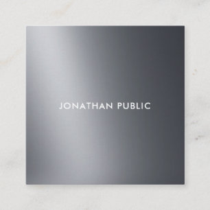 Cartão De Visita Quadrado Moderno Preto Branco Profissional Moderno Legal