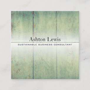 Cartão De Visita Quadrado Moderno - Renomado Russo Vintage Barnwood