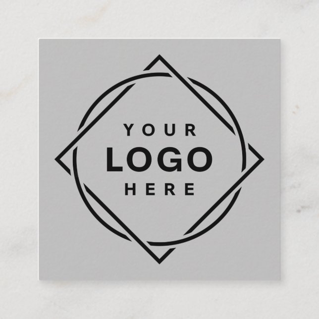 CARTÃO DE VISITA QUADRADO MODERNOS, ELEGANTES E PERSONALIZÁVEIS (Verso)